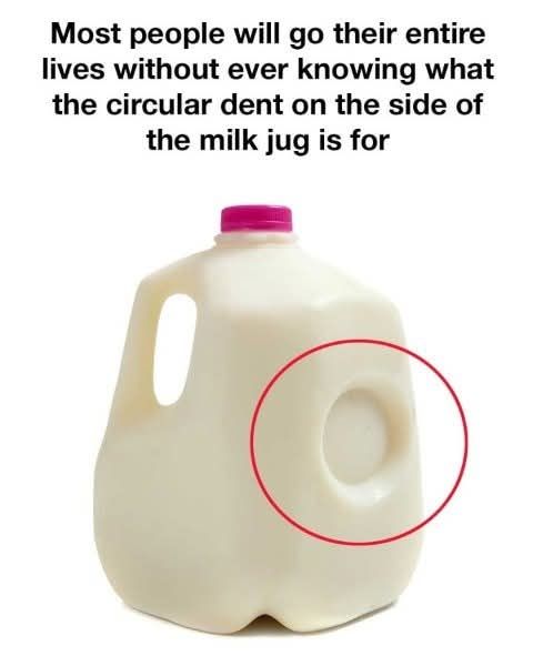 The Hidden Purpose Behind That Little Dent on Your Milk Jug — And Why It Matters More Than You Think