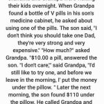 Grandma and Grandpa were visiting their kids overnight.