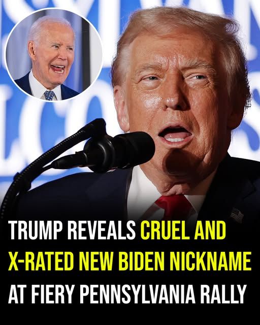 Trump reveals cruel and X-rated new Biden nickname at fiery Pennsylvania rally