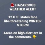 12 US States Face Hazardous Winter Storm Warnings, Weather Forecast Through Saturday