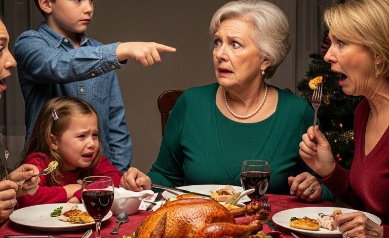 At Christmas dinner, my mother-in-law snapped at my 5-year-old daughter