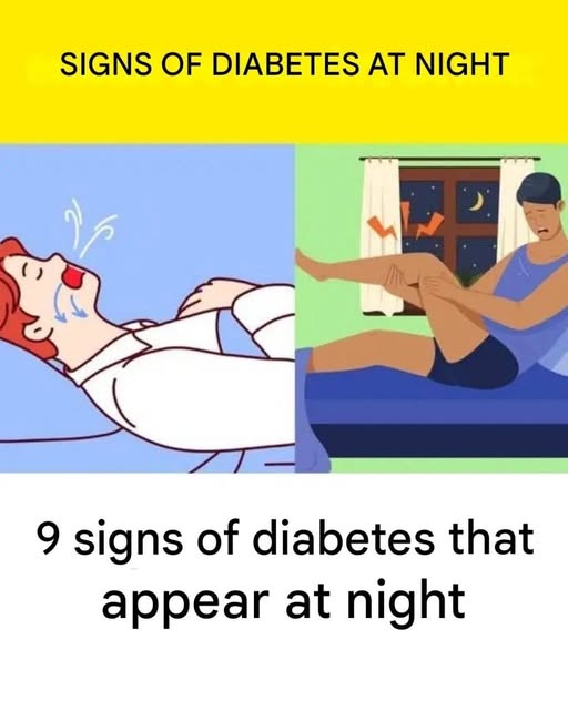 9 Signs of Diabetes That Appear at Night!