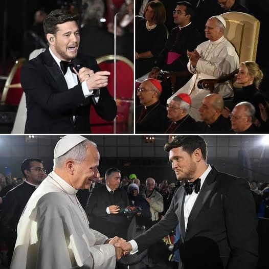 Michael Bublé Turns Vatican Concert Into a Once-in-a-Lifetime Miracle And Even Gets the Pope to Sing Along