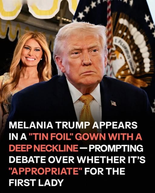 Melania Trump Dazzles in Glamorous Silver Gown at Lavish Mar-a-Lago New Year’s Bash with Donald Trump