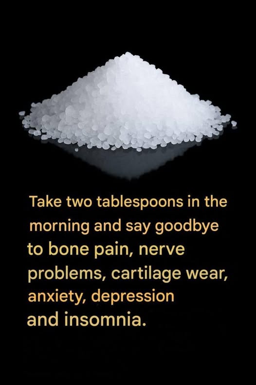 Take two tablespoons in the morning and say goodbye to bone pain, nerve problems, cartilage wear, anxiety, depression and insomnia