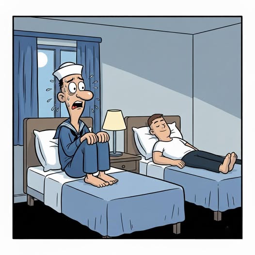 A Marine pulled into a little town to find a hotel!