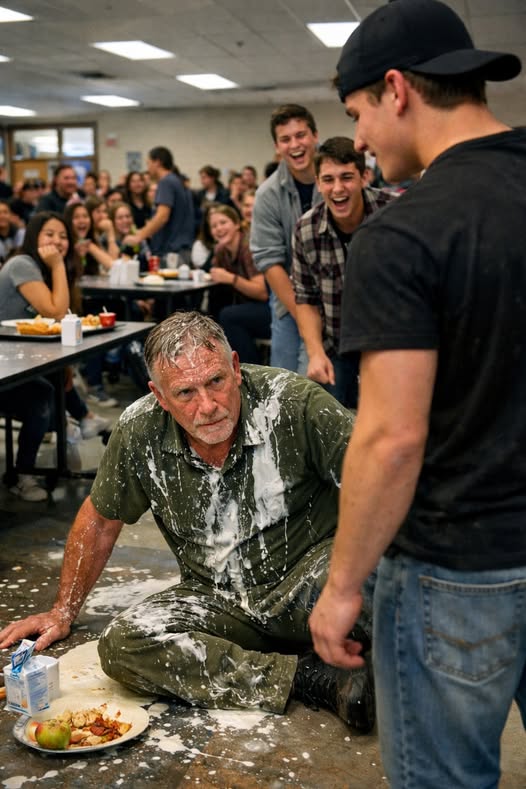 The Entire Cafeteria Burst Into Laughter When My Quiet, Retired-Soldier!